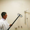 Bathroom Wall Cleaning with Dry Steam Vapour