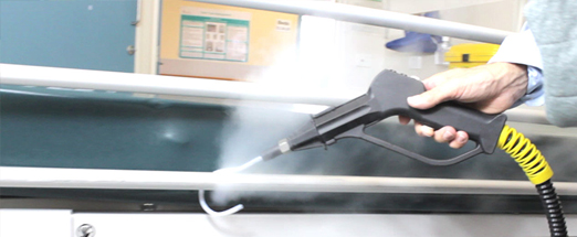 steam vapour use prevents chemical exposure in healthcare Cleaning equipment that is ergonomically designed to improve health safety in healthcare sector